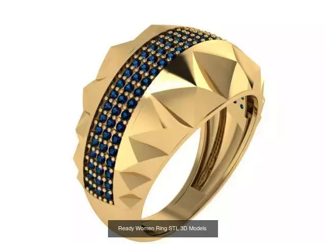 Women Gold Ring  Models  100pcs 3D Model Collection_15