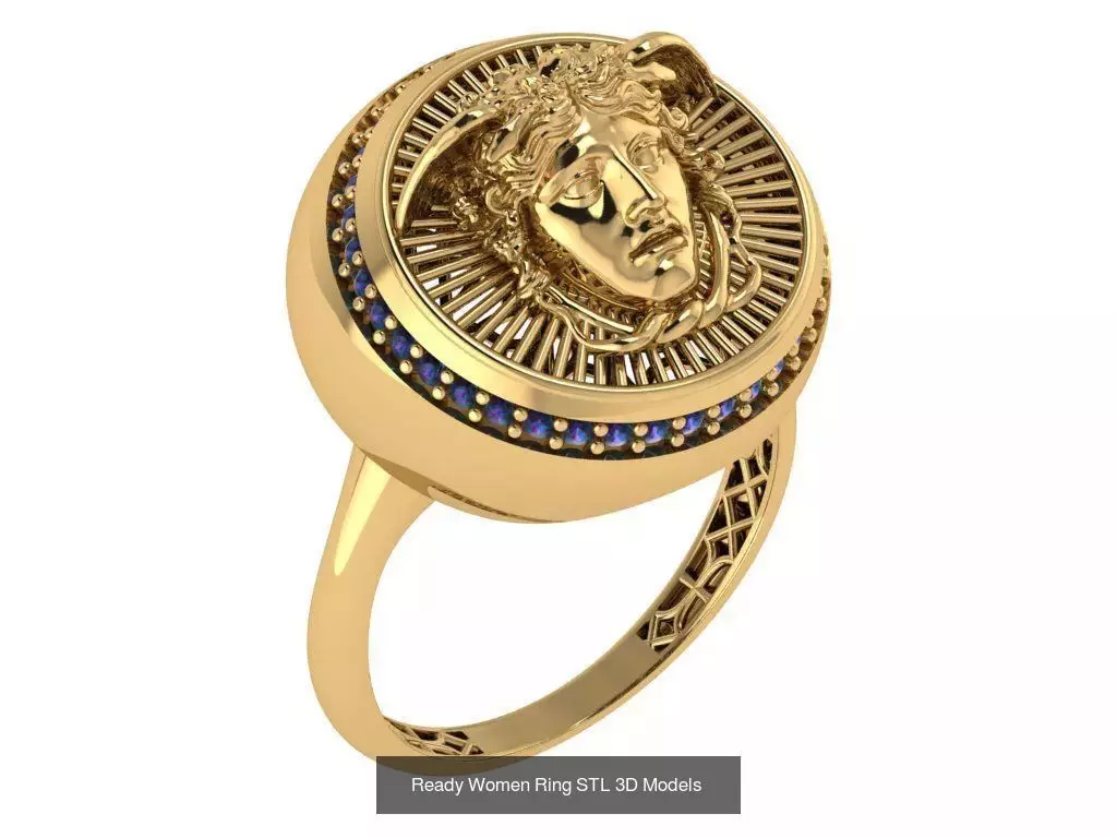 Women Gold Ring  Models  100pcs 3D Model Collection_83
