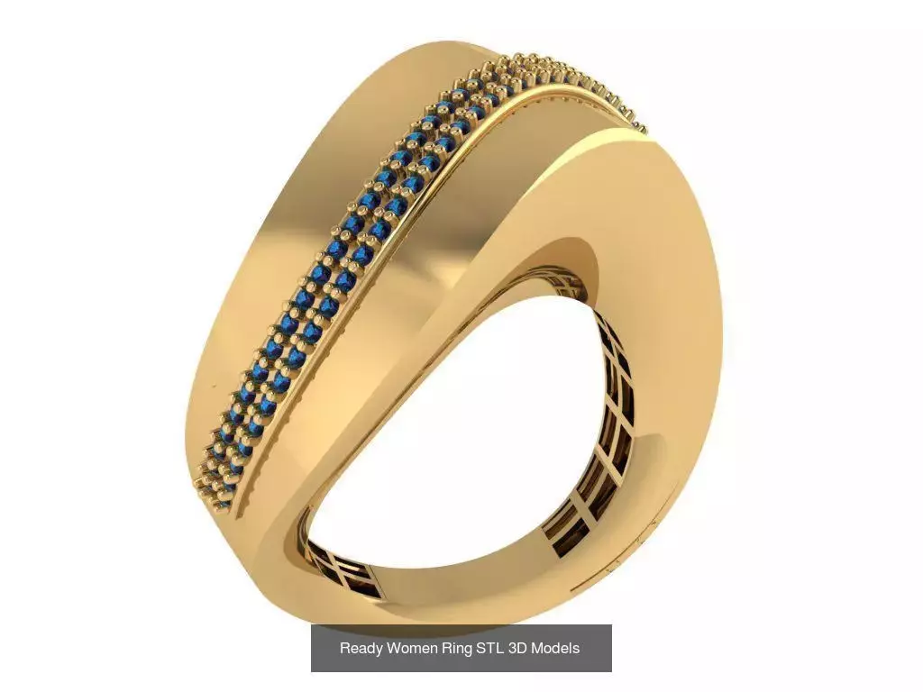 Women Gold Ring  Models  100pcs 3D Model Collection_75