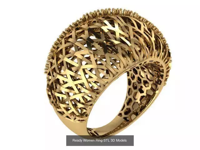 Women Gold Ring  Models  100pcs 3D Model Collection_71