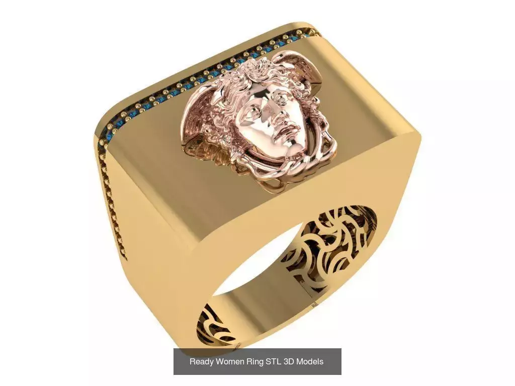 Women Gold Ring  Models  100pcs 3D Model Collection_90