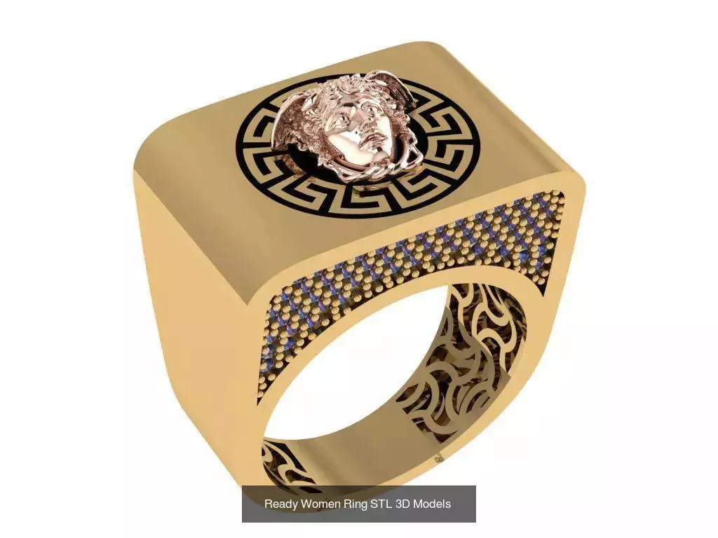 Women Gold Ring  Models  100pcs 3D Model Collection_82