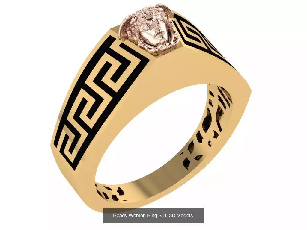 Women Gold Ring  Models  100pcs 3D Model Collection_87