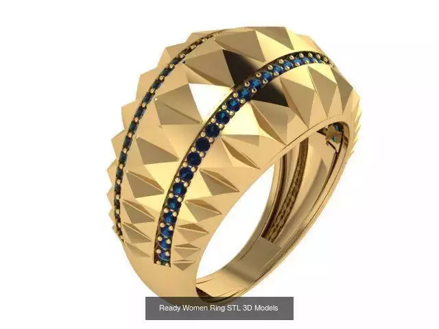 Women Gold Ring  Models  100pcs 3D Model Collection_72