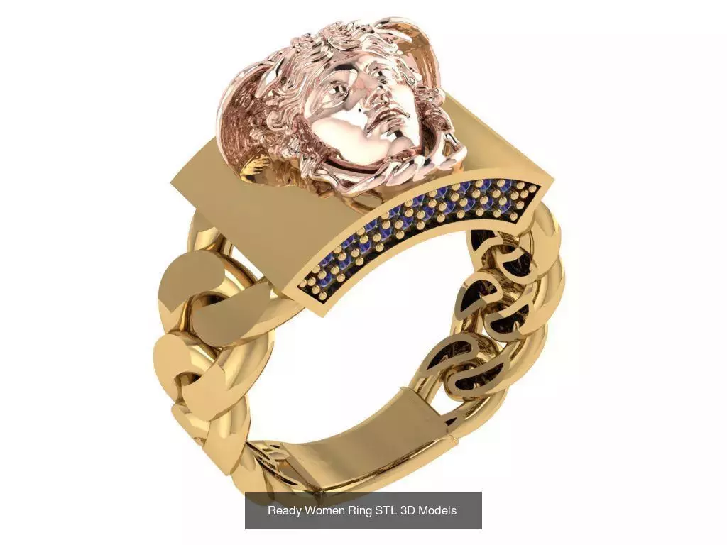 Women Gold Ring  Models  100pcs 3D Model Collection_84