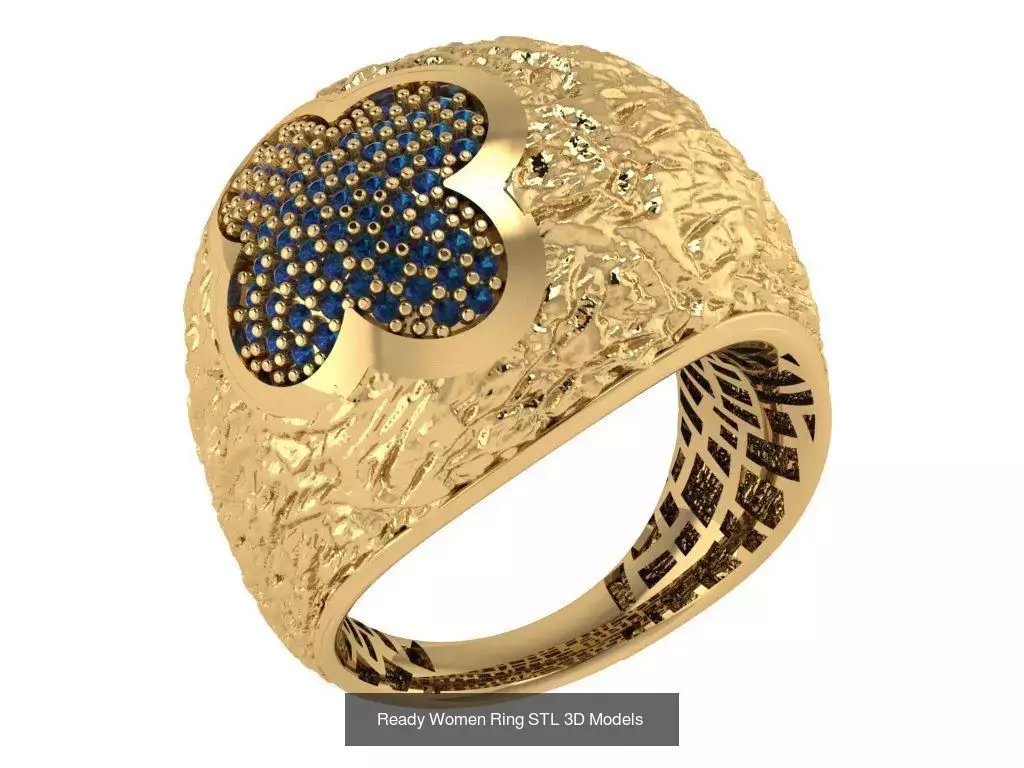 Women Gold Ring  Models  100pcs 3D Model Collection_76
