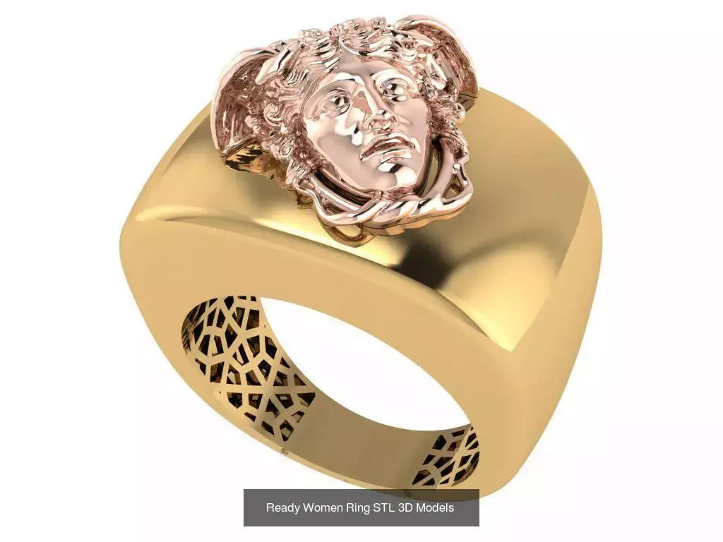 Women Gold Ring  Models  100pcs 3D Model Collection_91