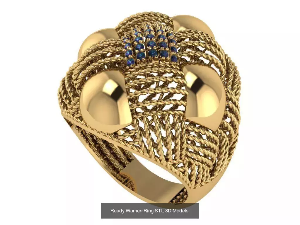 Women Gold Ring  Models  100pcs 3D Model Collection_78