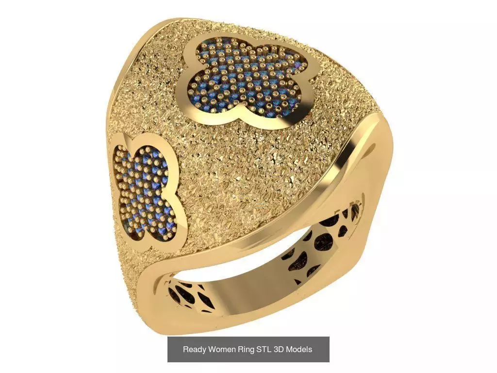 Women Gold Ring  Models  100pcs 3D Model Collection_77