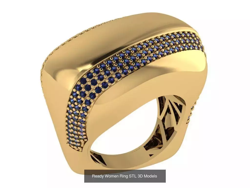 Women Gold Ring  Models  100pcs 3D Model Collection_74