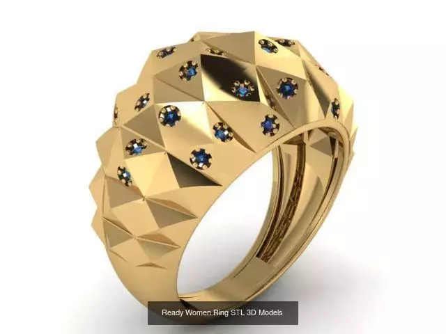 Women Gold Ring  Models  100pcs 3D Model Collection_73