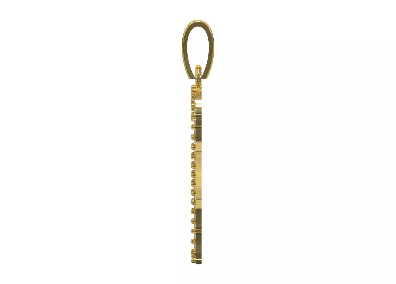 Two tone Angel Wing stl 3dm Pendant with Diamonds jp0358 3D print model_2