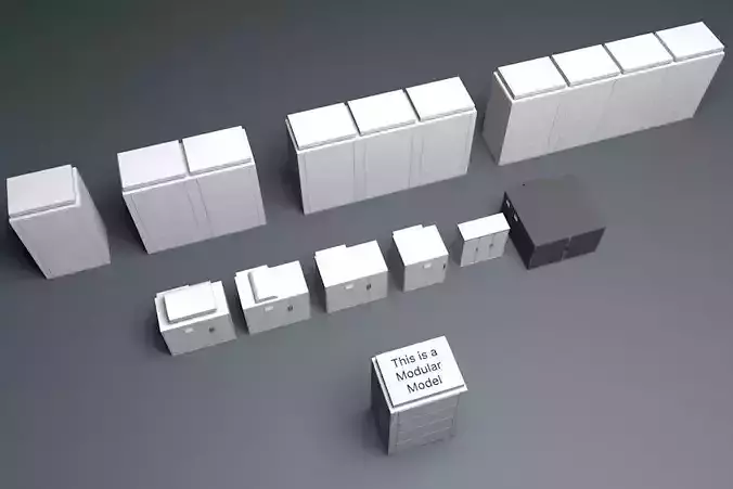 NAS Battery Package Low-poly 3D model