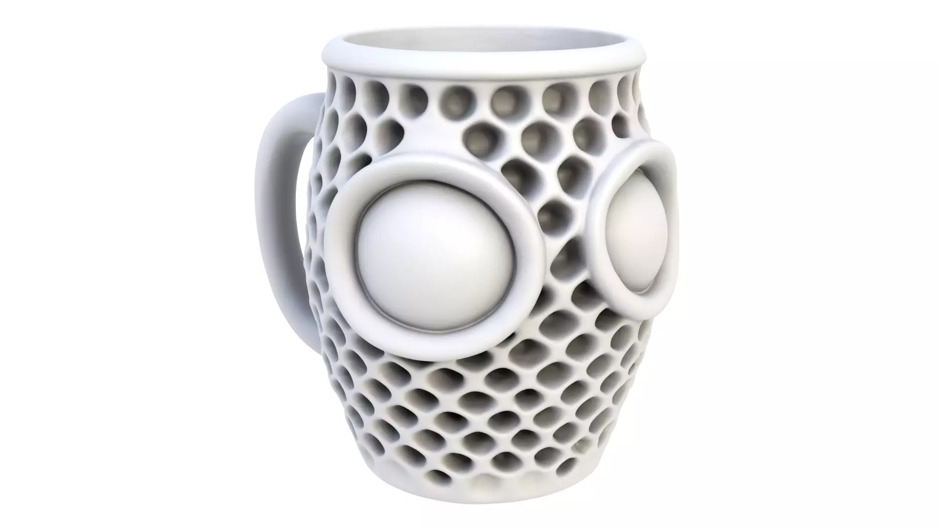 Honeycomb mug 3D model_0