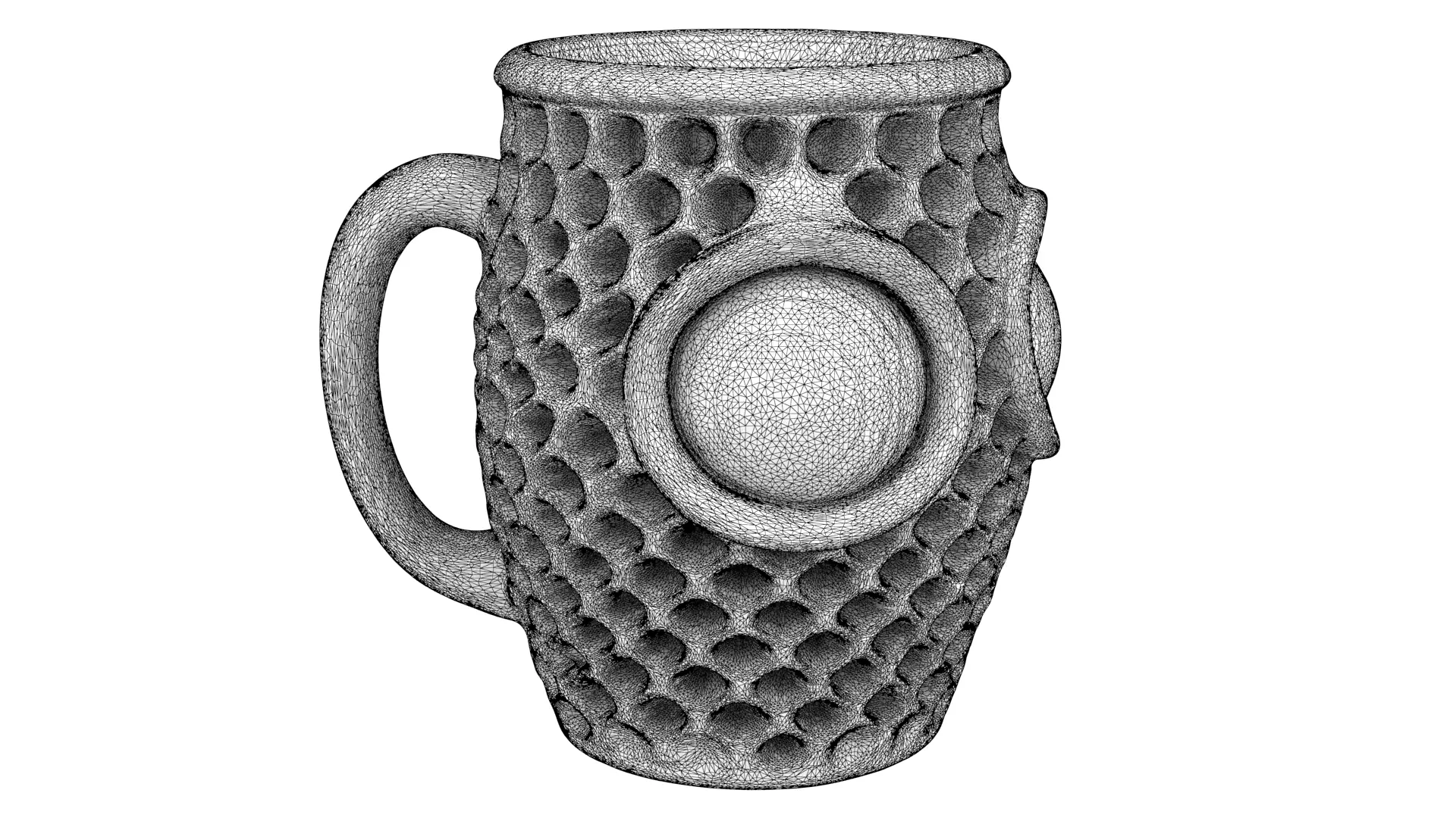 Honeycomb mug 3D model_8