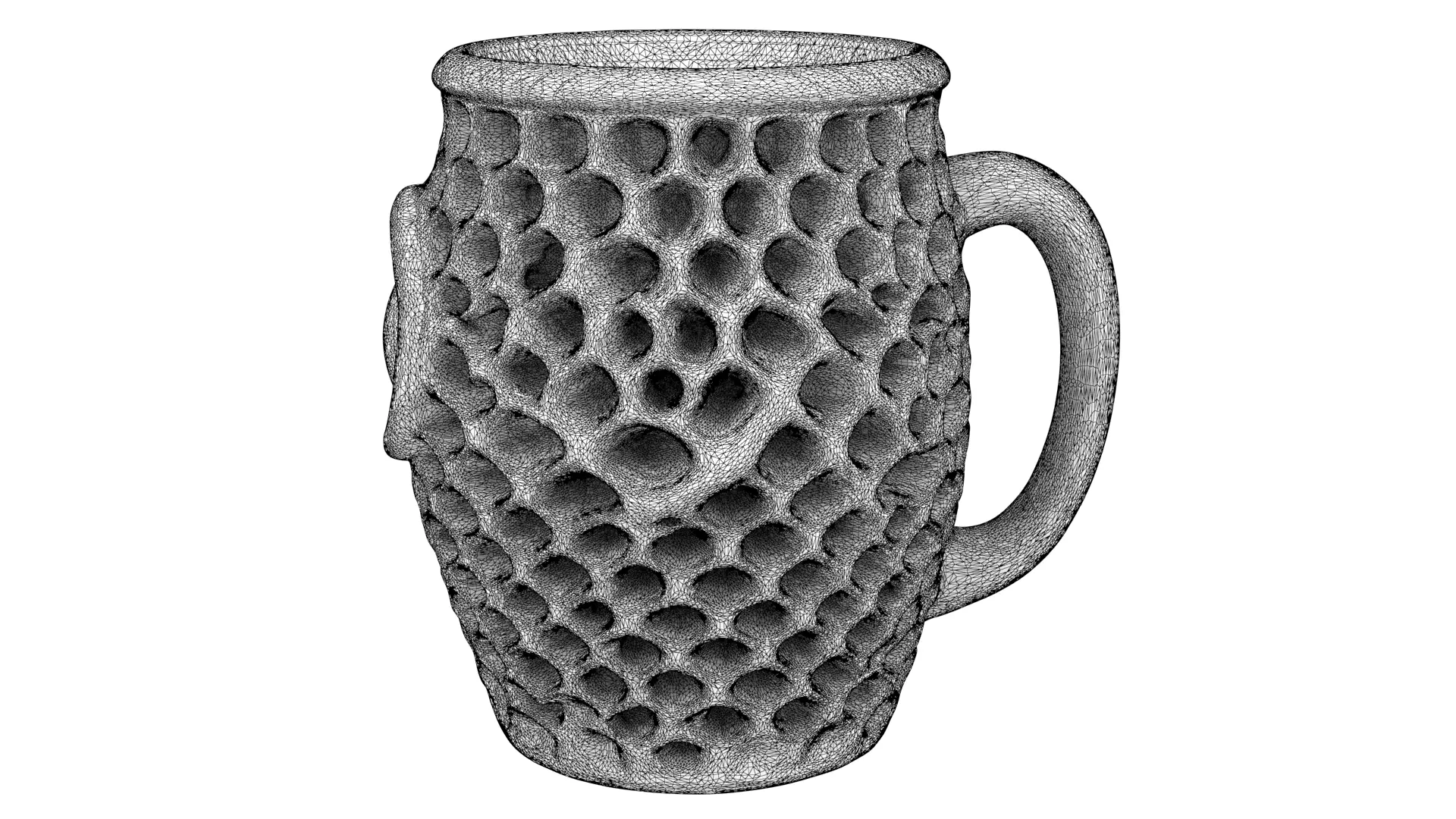 Honeycomb mug 3D model_9