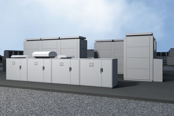 20 MegaWatt NAS Battery Park Ready to Render Low-poly 3D model