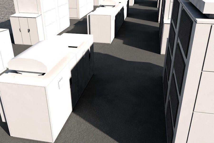 20 MegaWatt NAS Battery Park Ready to Render Low-poly 3D model_3