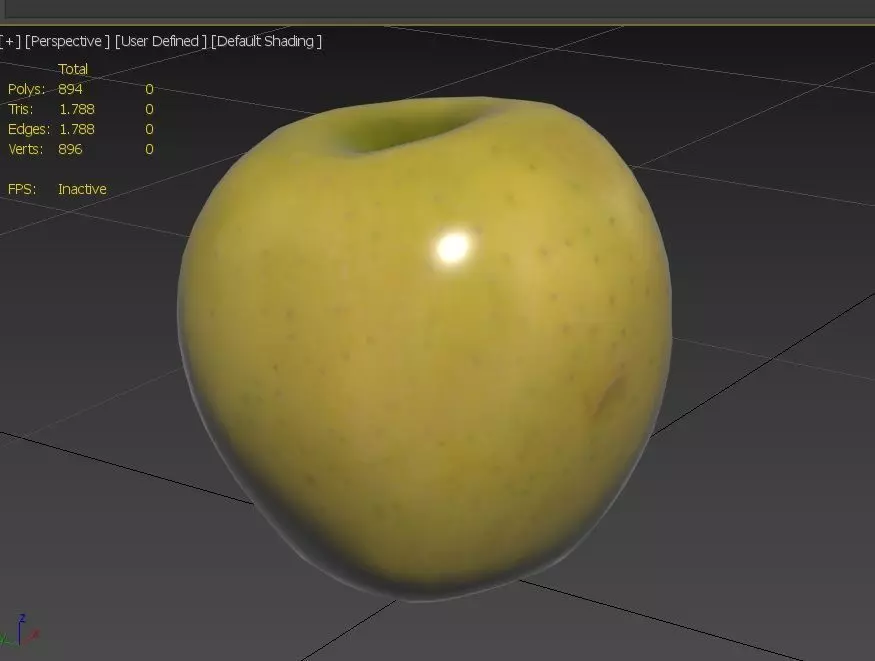 Apple M01 Low-poly 3D model_2