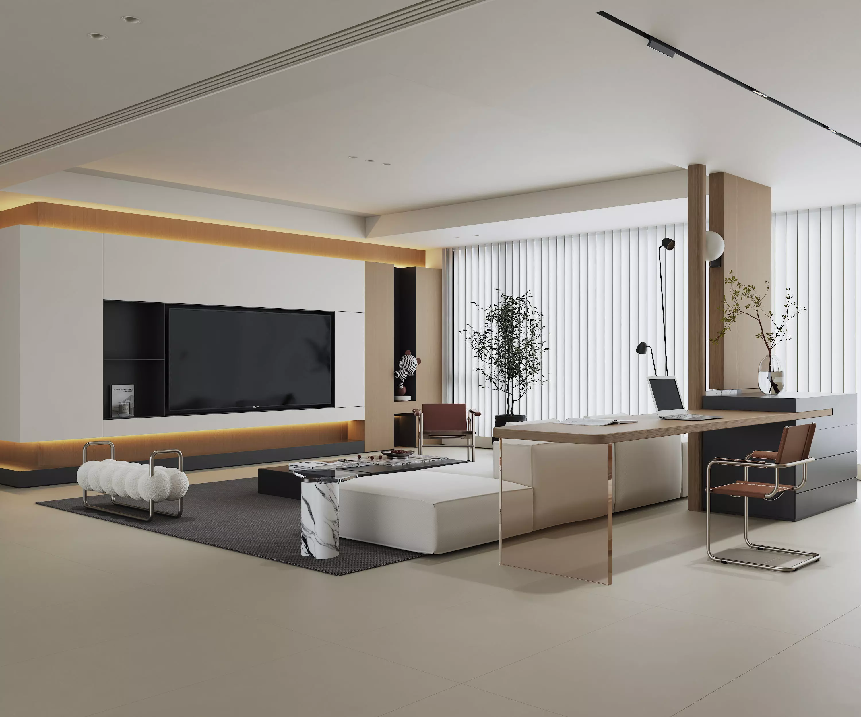 Living room 3D model 3D model_2