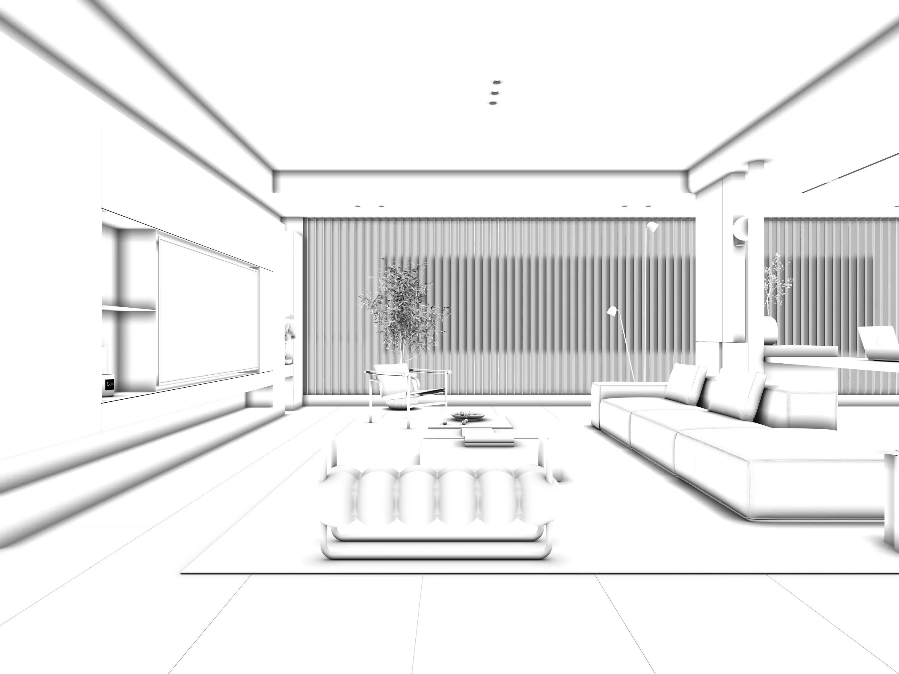 Living room 3D model 3D model_9