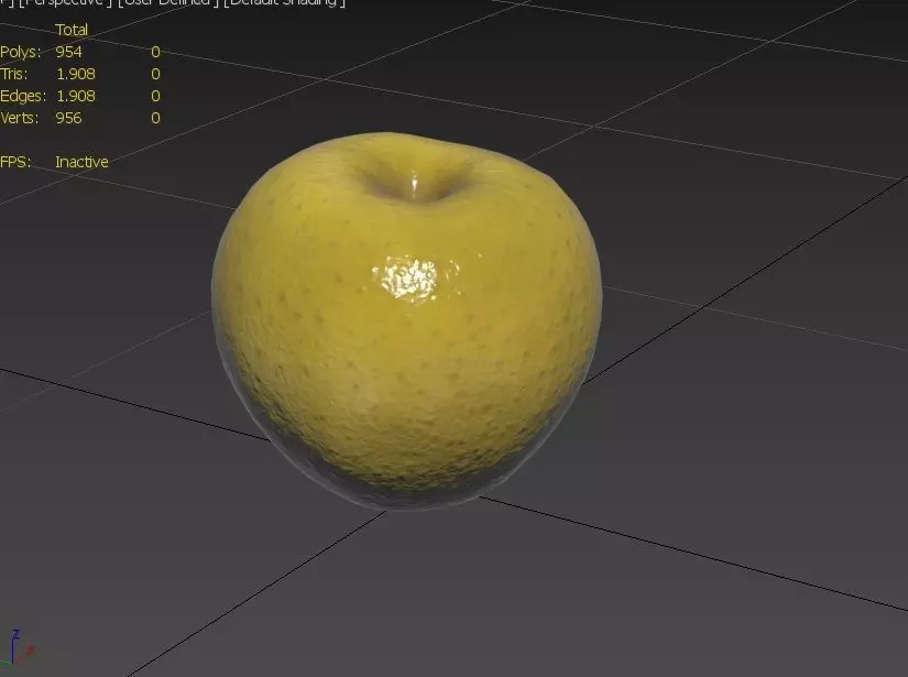 Apple M02 Low-poly 3D model_2