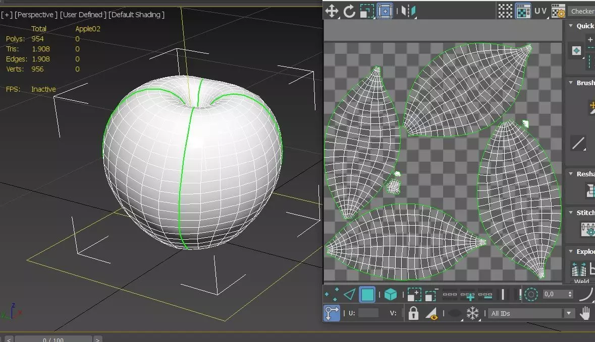 Apple M02 Low-poly 3D model_3