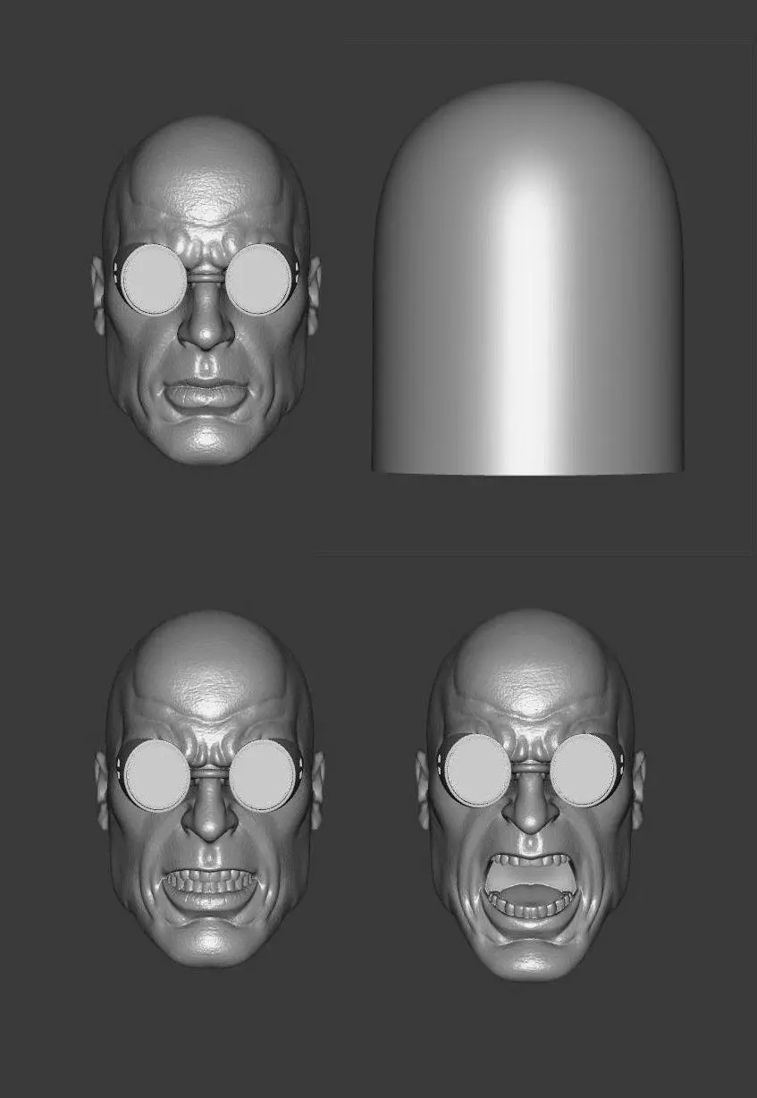 DC MISTER FREEZE FROM BATMAN EXPRESSIONS 3-PACK HEADSCULPT 3D print model_0