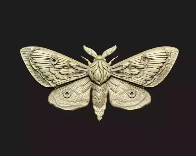 Moth cnc artcam decor vcarve wall panel home wood laser luxury 