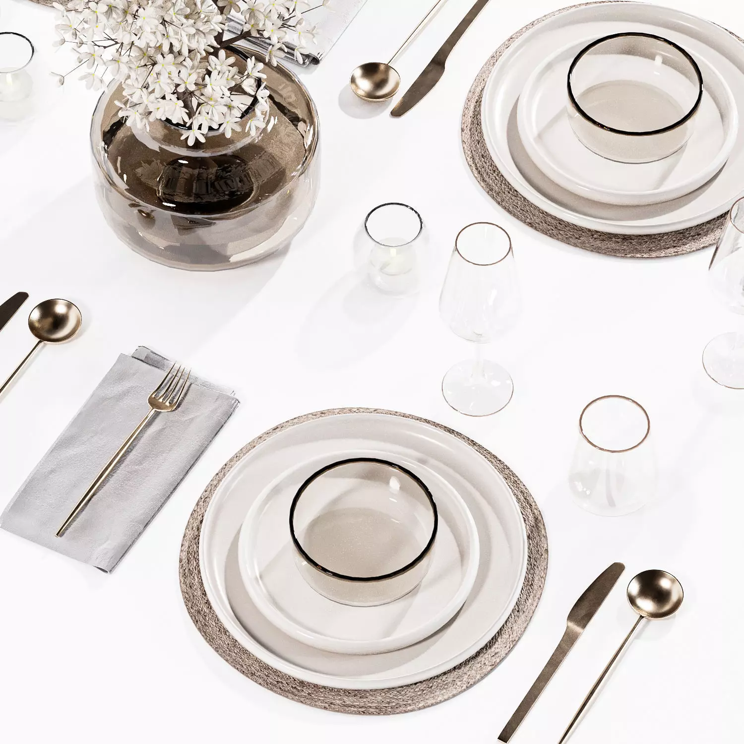 Table set H62 3D model_1