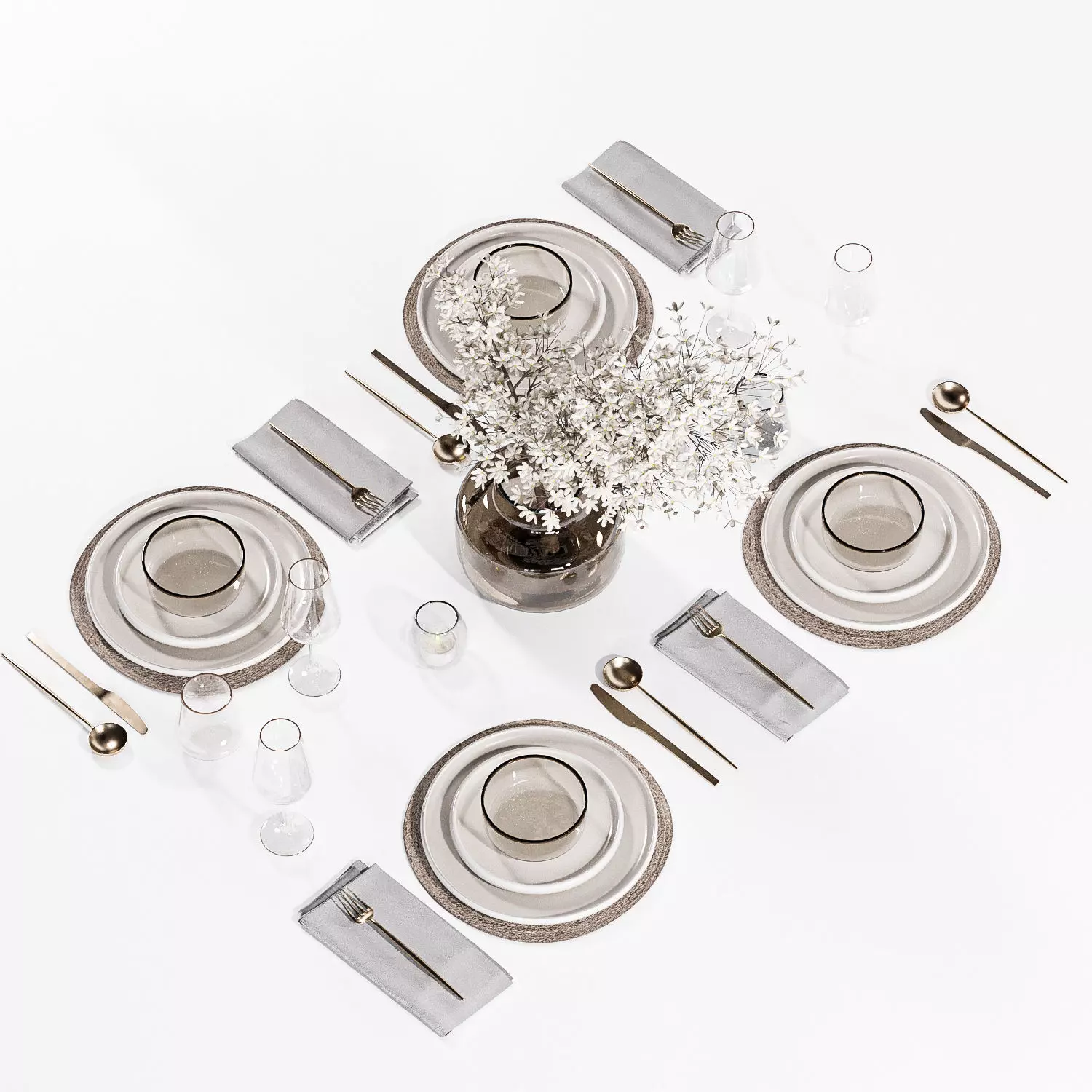 Table set H62 3D model_2