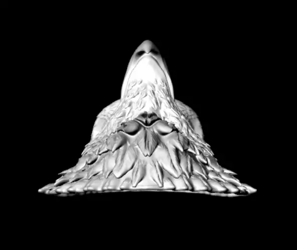 Eagle Head Medal 3D Model  3D print model Free 3D print model_5