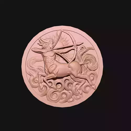Sagittarius Bas Relief 3D Print STL OBJ