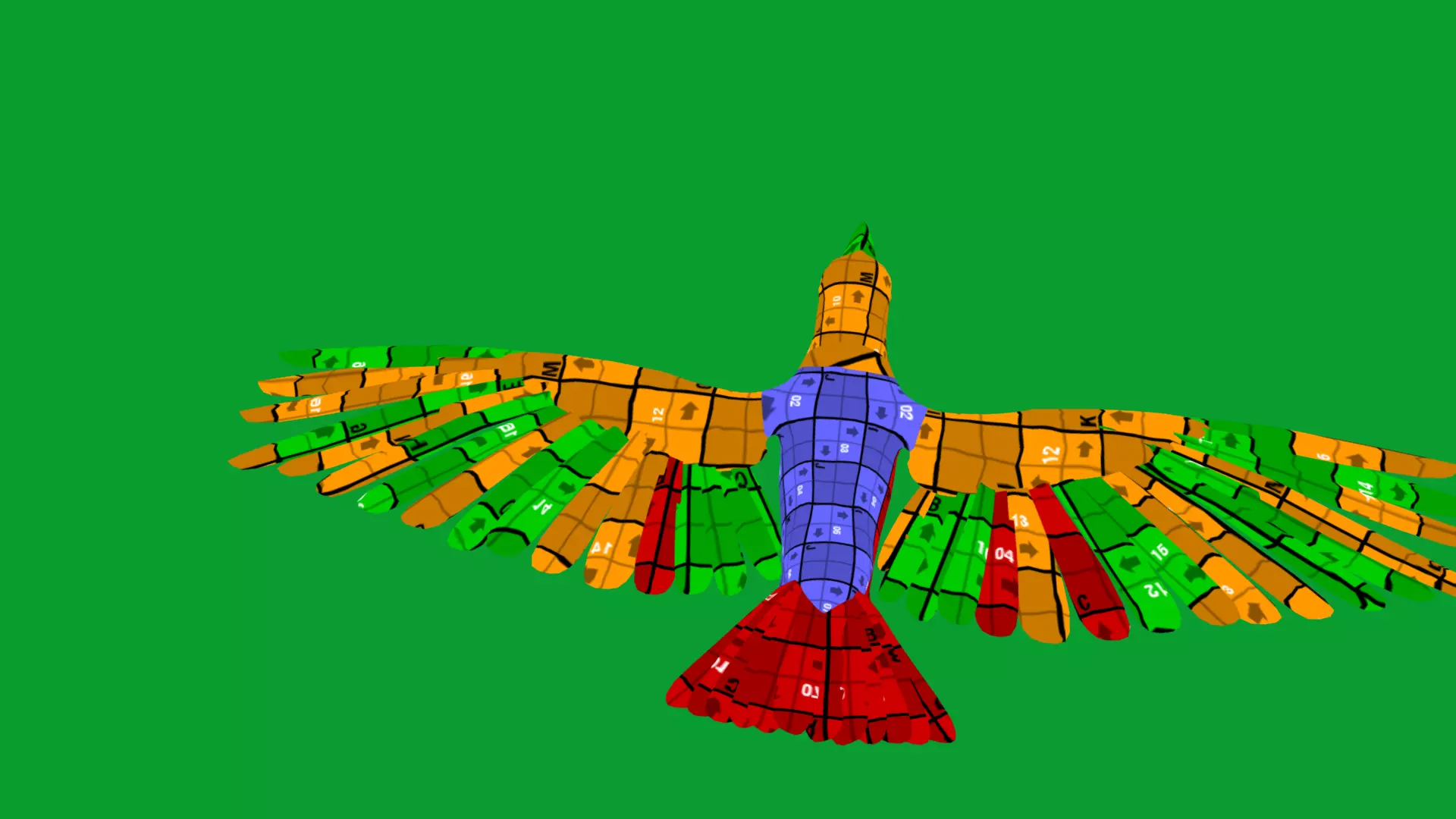 Toucan Bird Low-poly 3D model_25