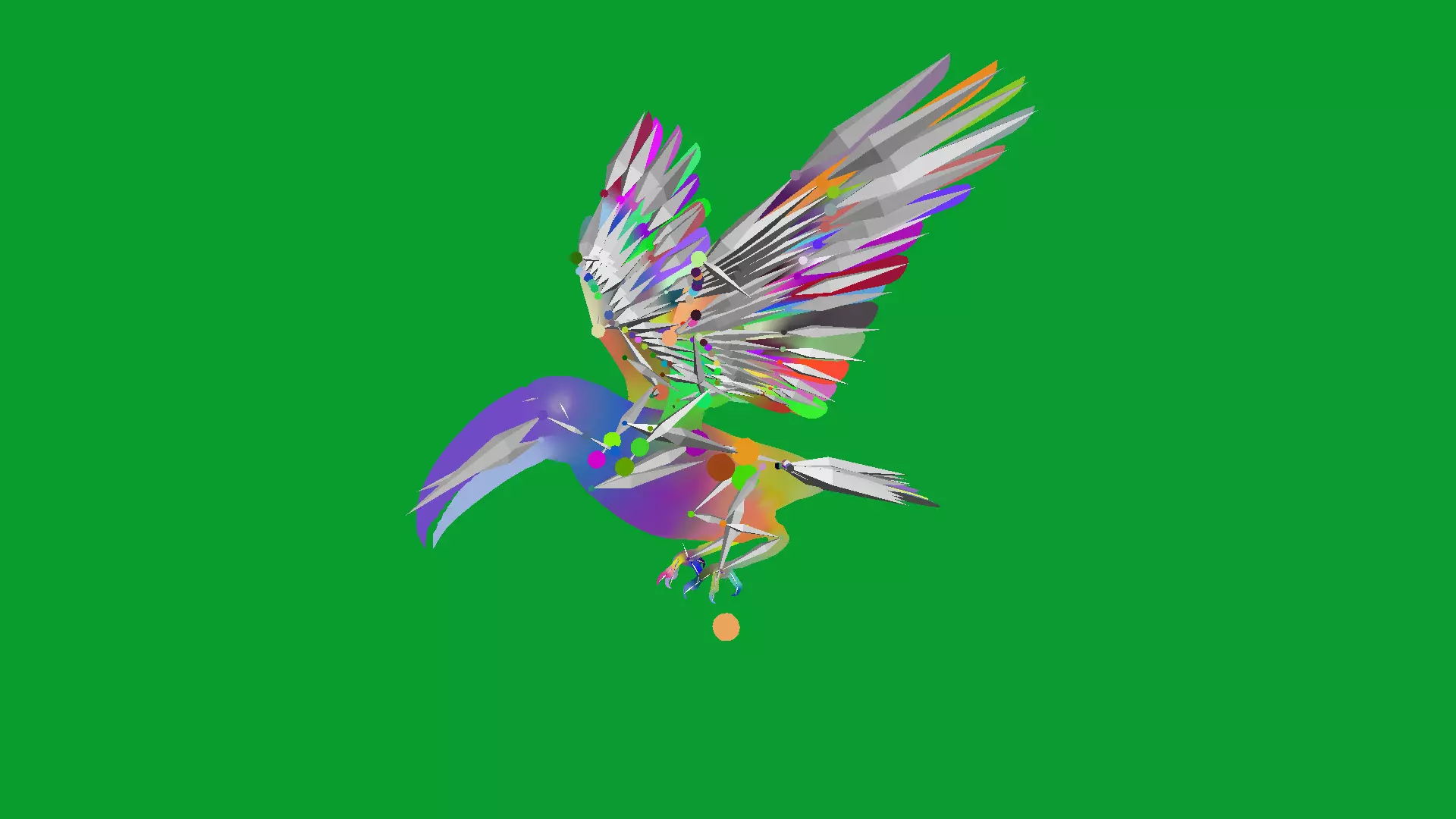 Toucan Bird Low-poly 3D model_42