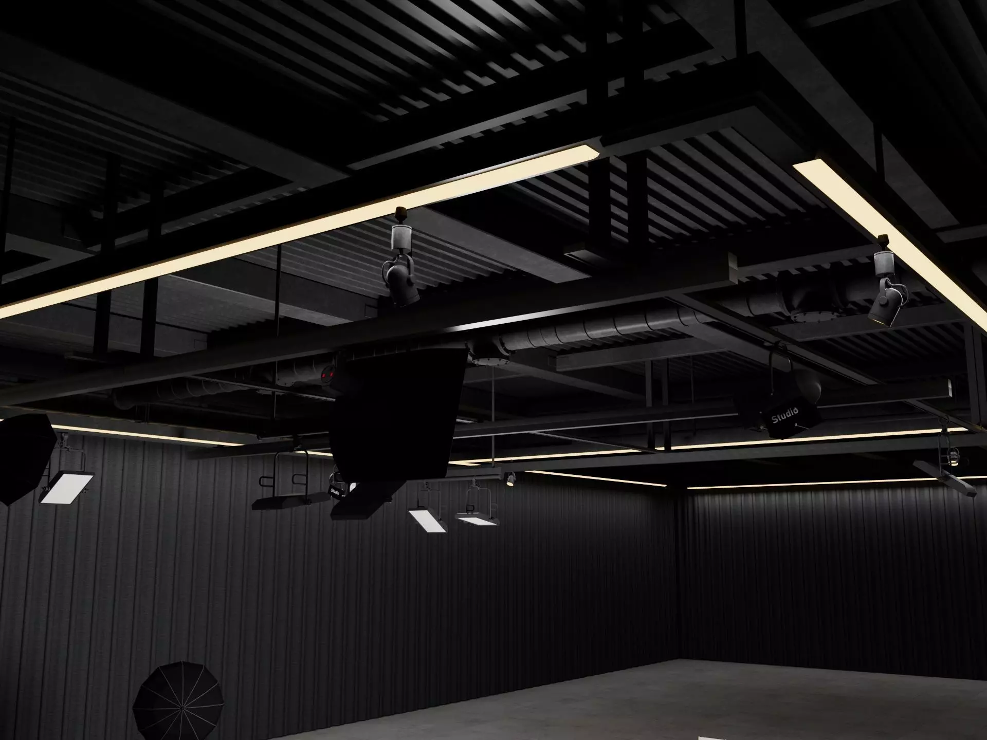 Hangar Photo Studio interior scene 3D model_6