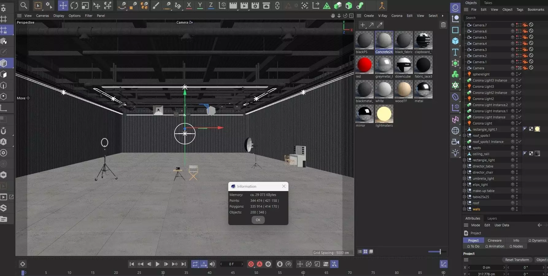 Hangar Photo Studio interior scene 3D model_16