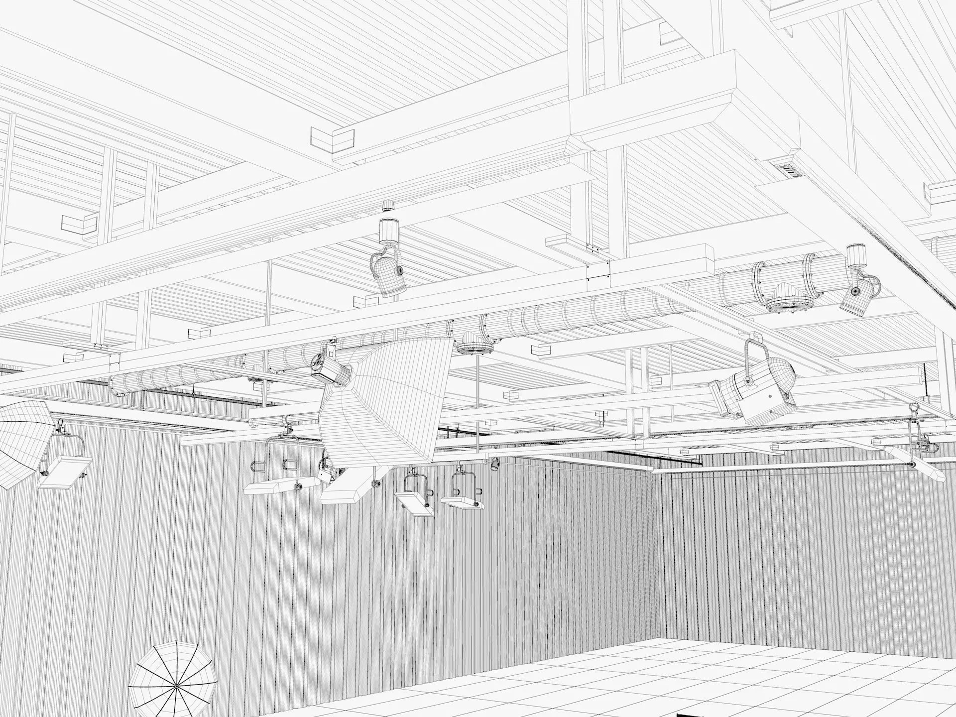 Hangar Photo Studio interior scene 3D model_14