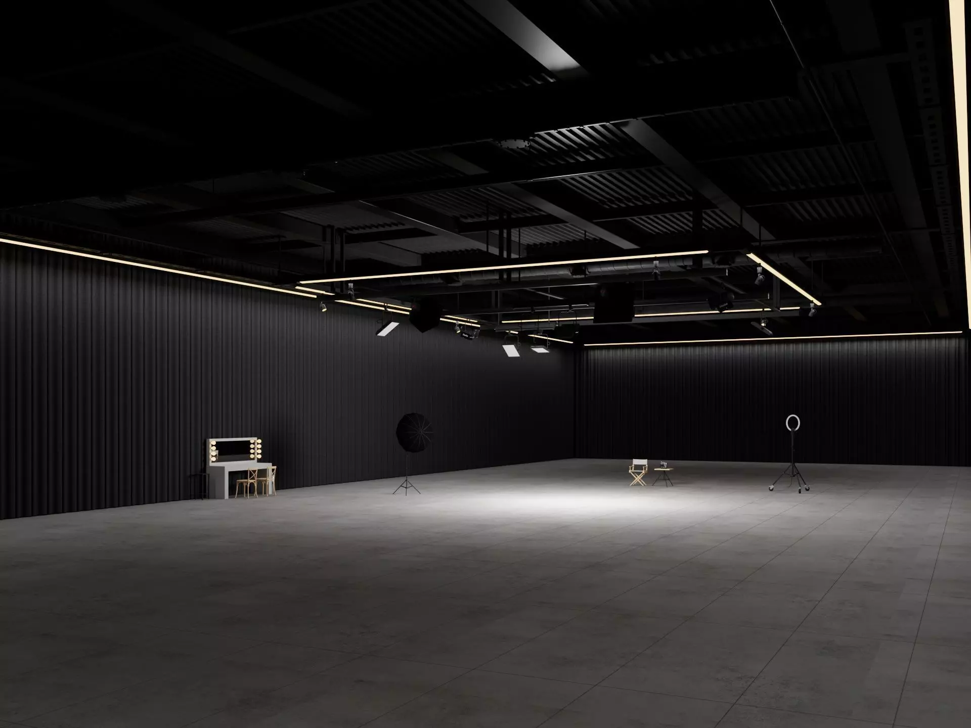 Hangar Photo Studio interior scene 3D model_7