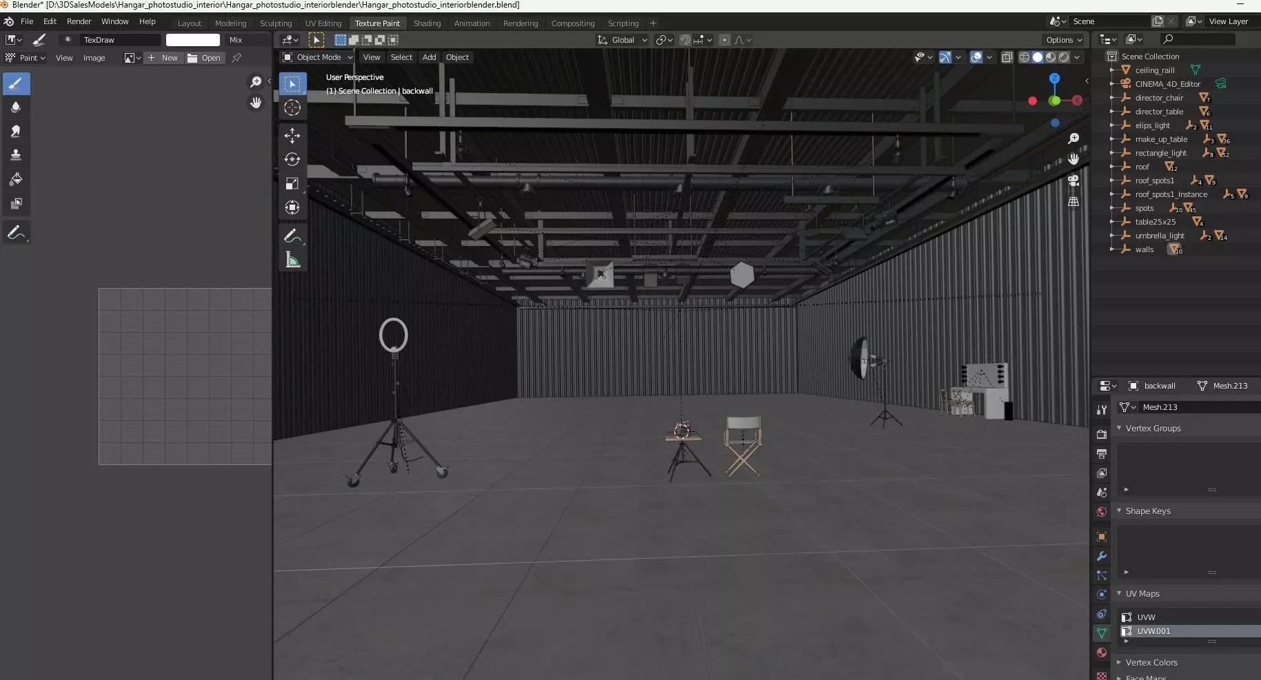 Hangar Photo Studio interior scene 3D model_18