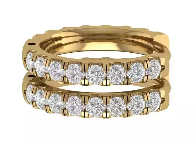 round hanging earing diamond