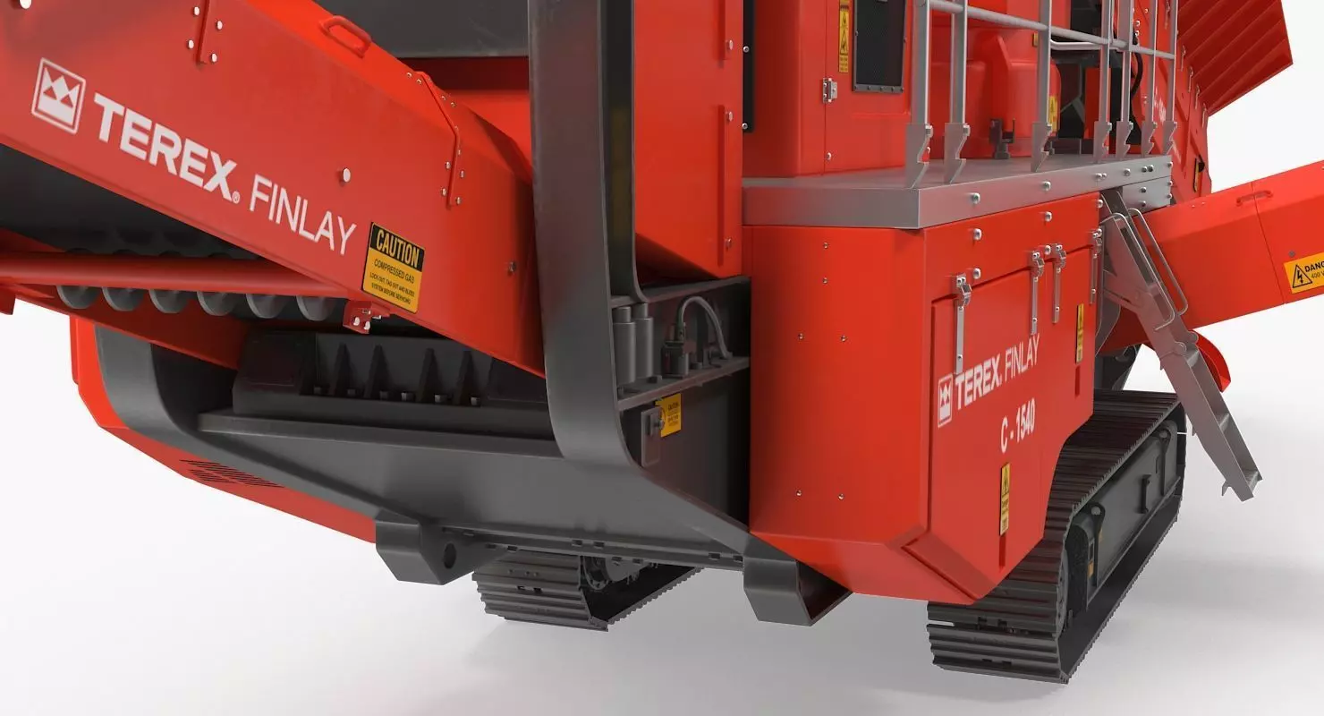 Terex Finlay C1540 Cone Crusher Dual Power Machine Rigged 3D model_15