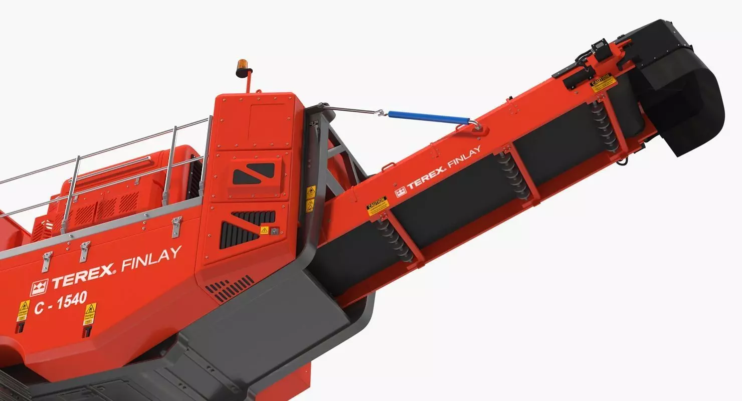 Terex Finlay C1540 Cone Crusher Dual Power Machine Rigged 3D model_16