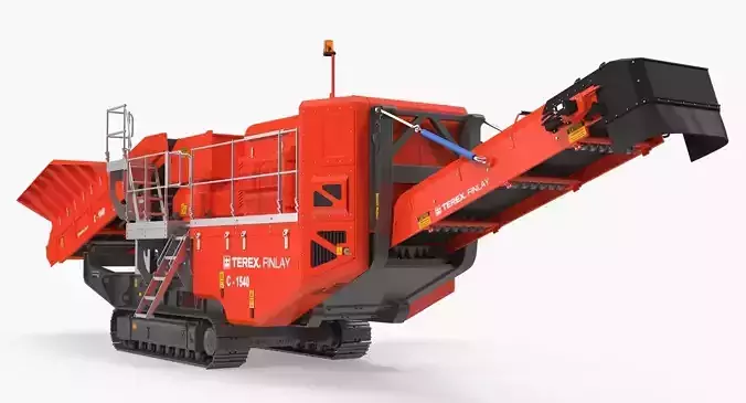 Terex Finlay C1540 Cone Crusher Dual Power Machine Rigged 3D model Terex Finlay C1540 Cone Crusher Dual Power Machine Rigged 3D model
