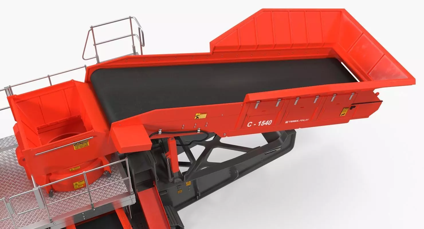 Terex Finlay C1540 Cone Crusher Dual Power Machine Rigged 3D model_7