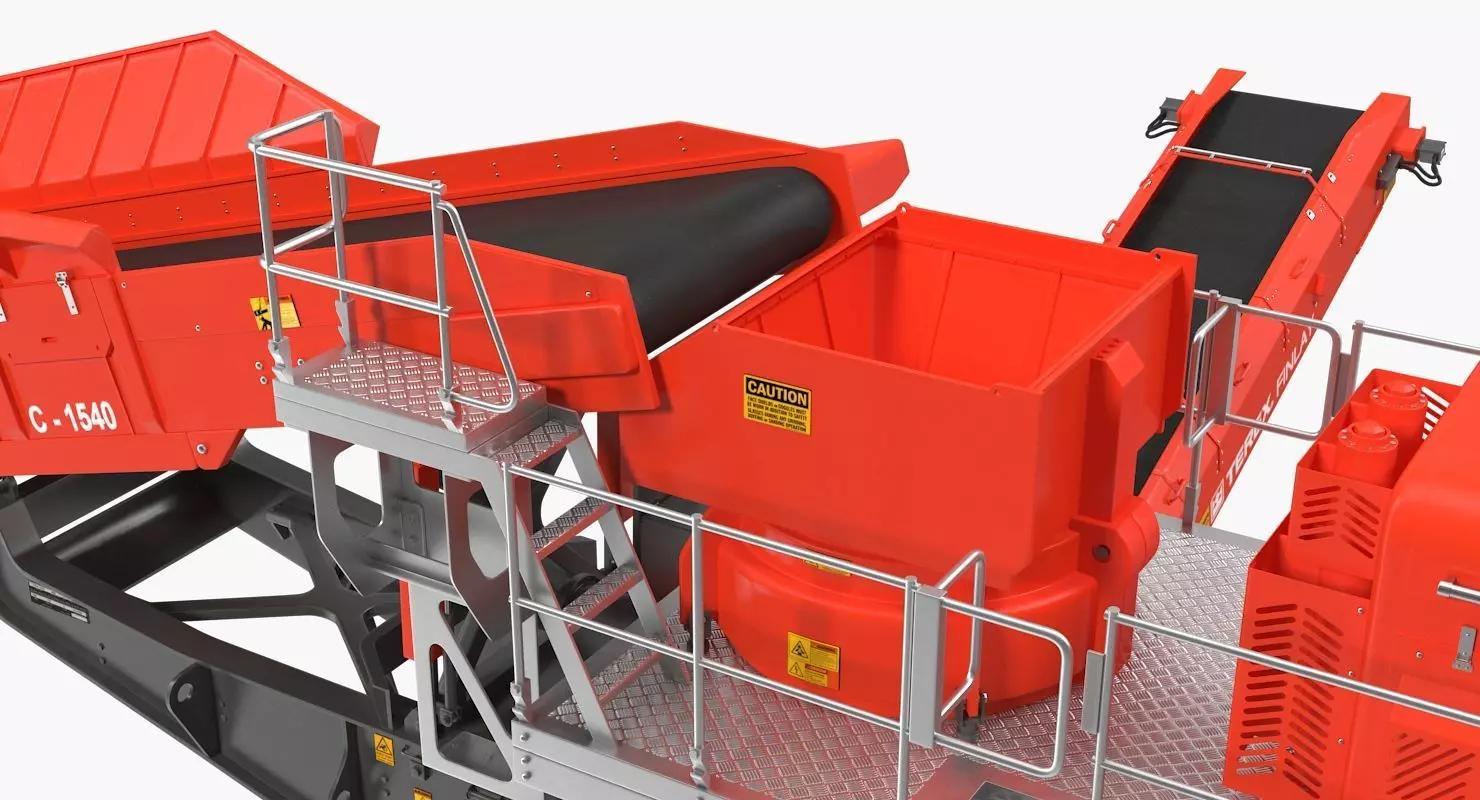 Terex Finlay C1540 Cone Crusher Dual Power Machine Rigged 3D model_11