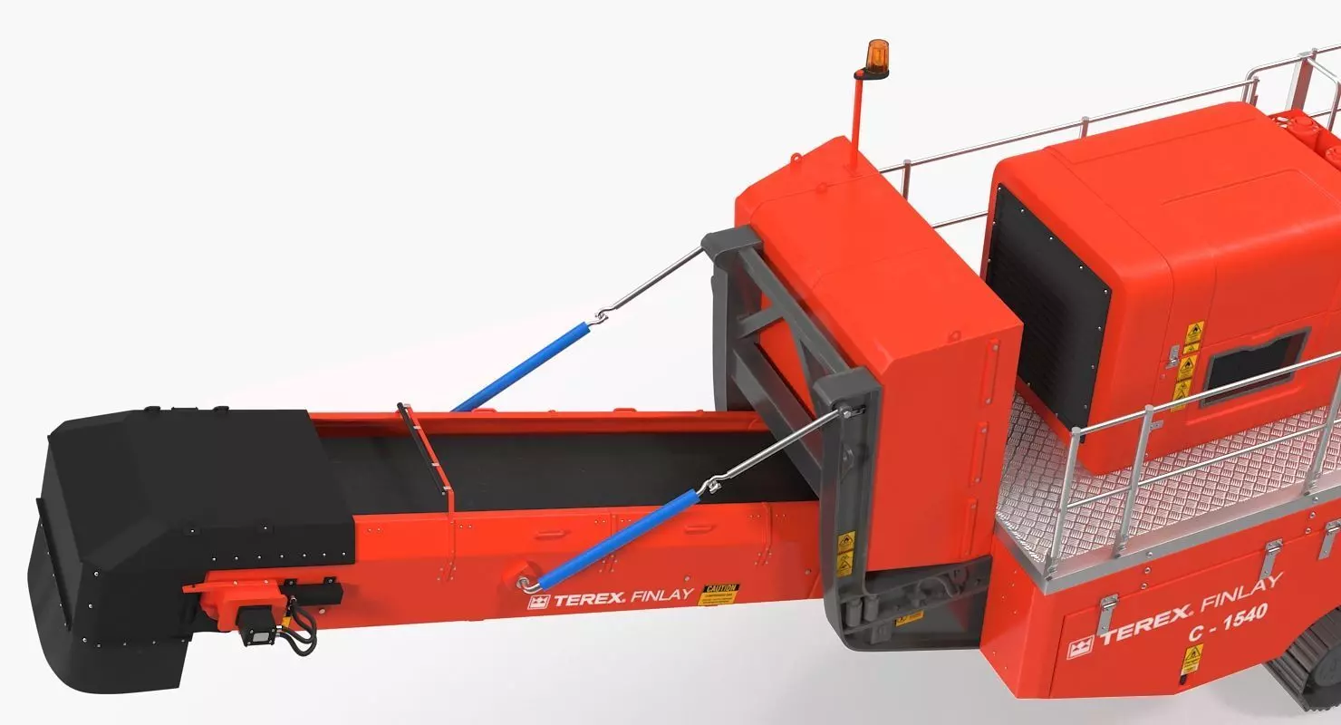 Terex Finlay C1540 Cone Crusher Dual Power Machine Rigged 3D model_9