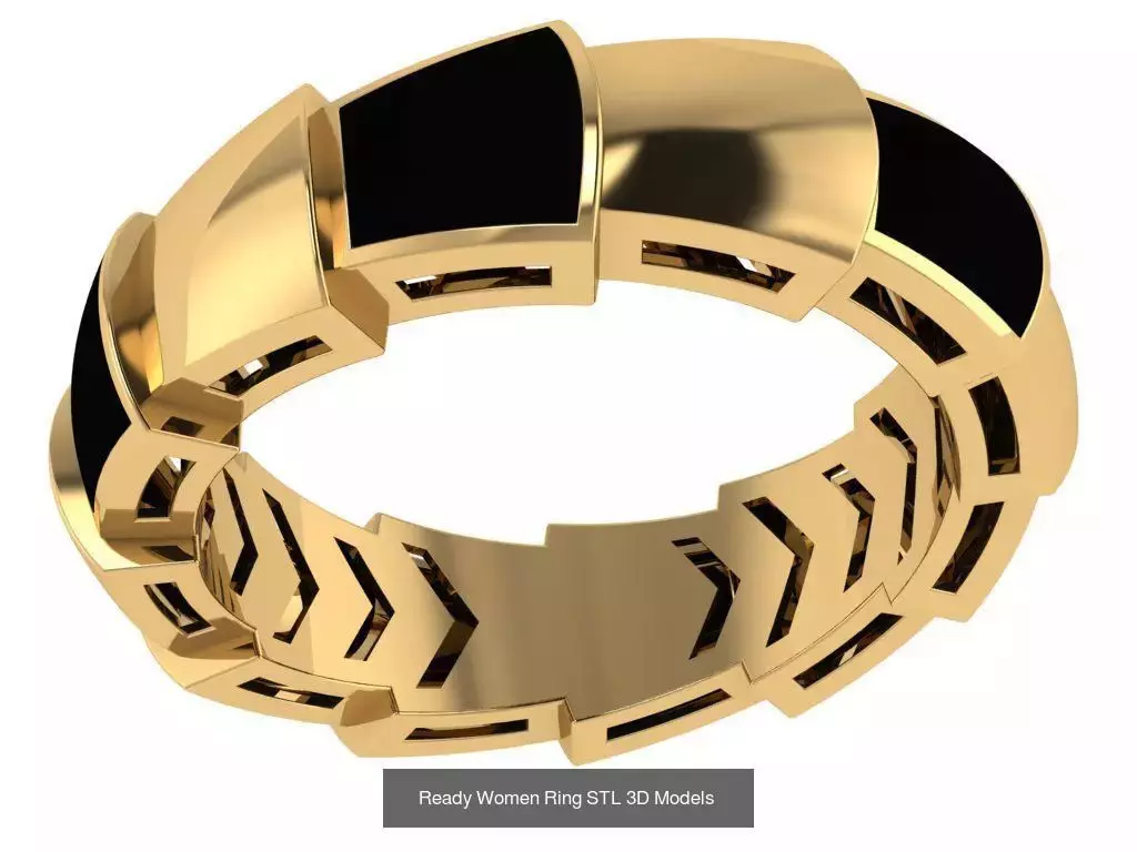 Women Gold Ring Models 100pcs 3D Model Collection_60