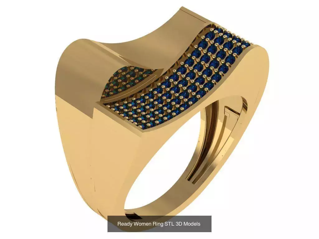Women Gold Ring Models 100pcs 3D Model Collection_90