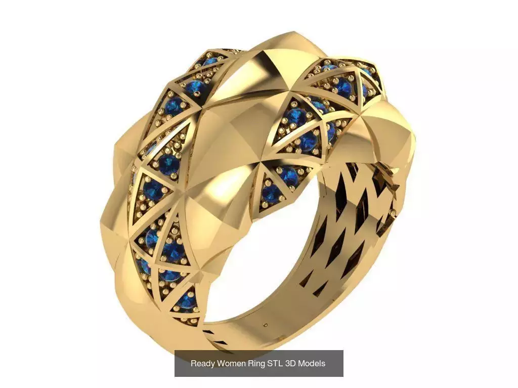 Women Gold Ring Models 100pcs 3D Model Collection_104